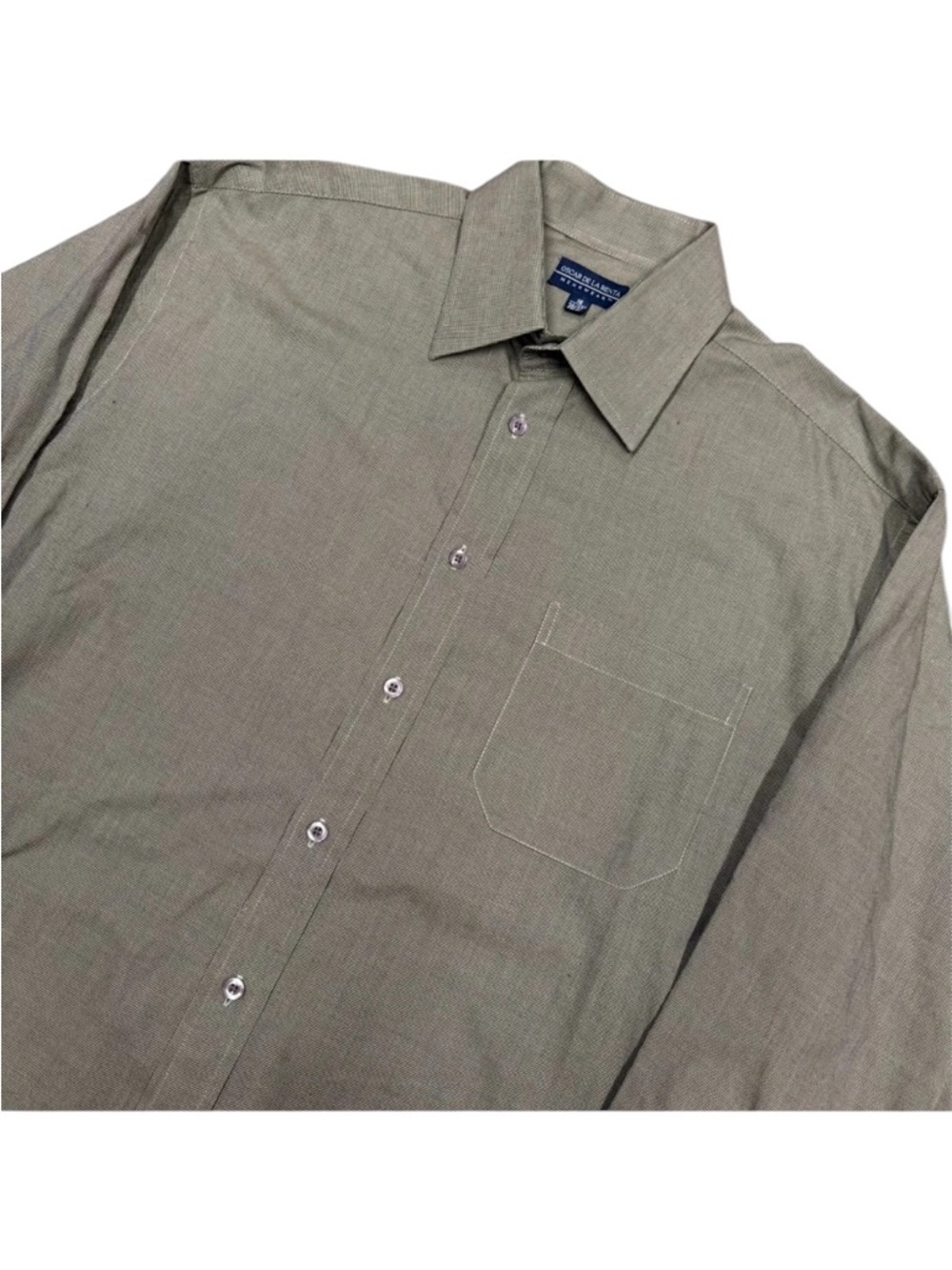 🤍𝐎𝐒𝐂𝐀𝐑 𝐃𝐄 𝐋𝐀 𝐑𝐄𝐍𝐓𝐀 Menswear Classic Button Down Shirt Beige 17.5